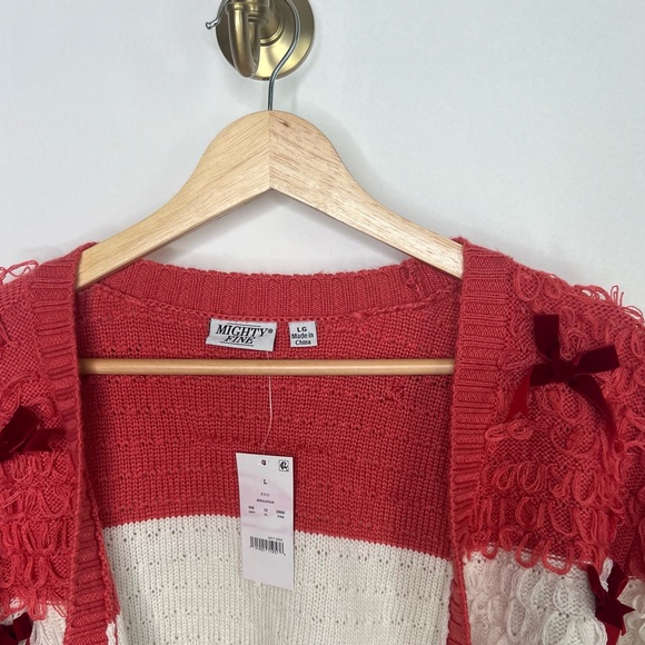 Mighty Fine Holiday Bow Cardigan Sweater - Picture 3 of 4